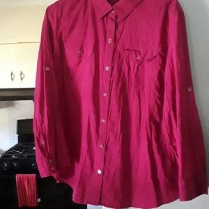 Purple button down shirt